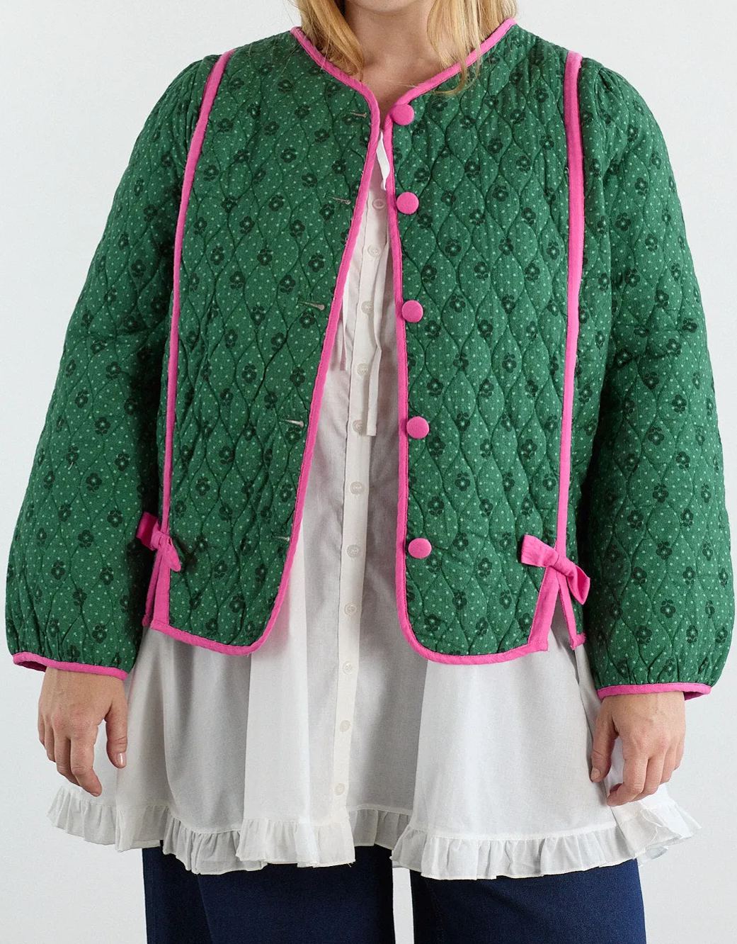 Pink Bow Jacket by Green Life
