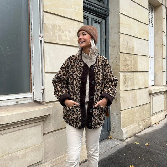 Ruby Fleece Jacket Leopard