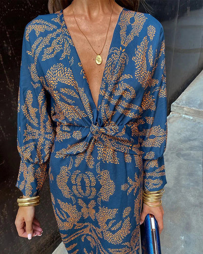 Amelia Knot-Front Maxi Dress