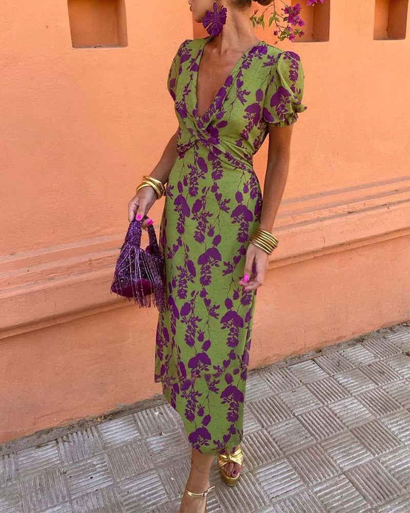Erin Floral Wrap Dress