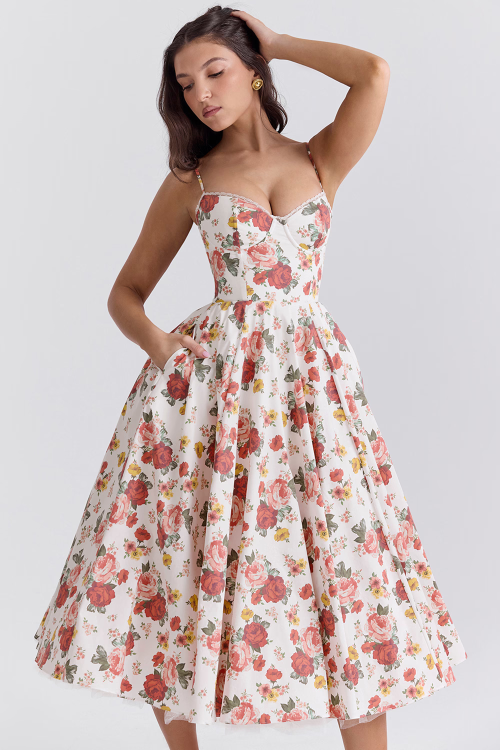 Amelia Bustier Midi Dress