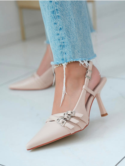 Tripple Beige Heels