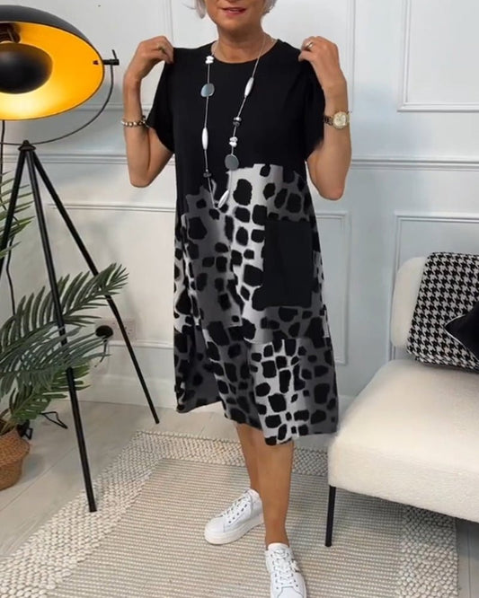 - Casandra Abstract Midi Dress