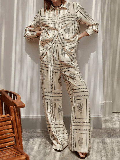 Geometric Line Art Two-Piece Set