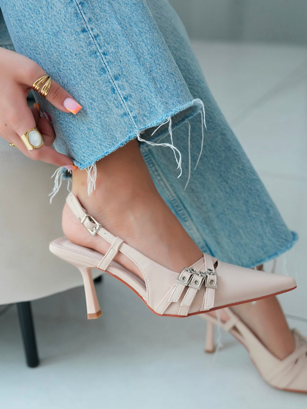 Tripple Beige Heels