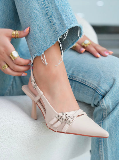 Tripple Beige Heels