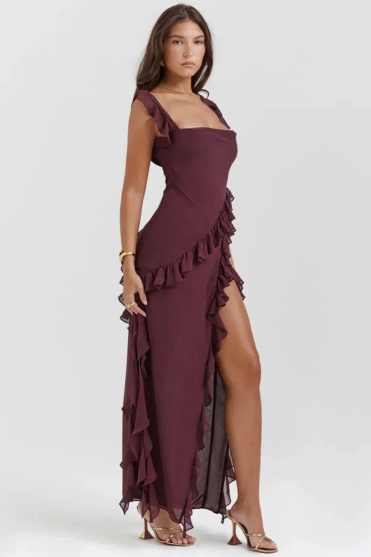 Evelyn Elegant Dress with High Split