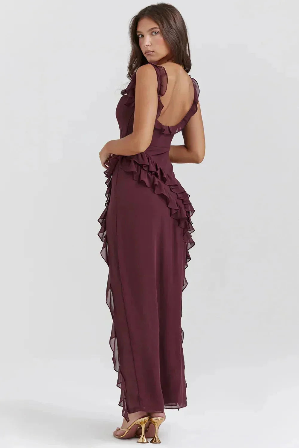 Evelyn Elegant Dress with High Split