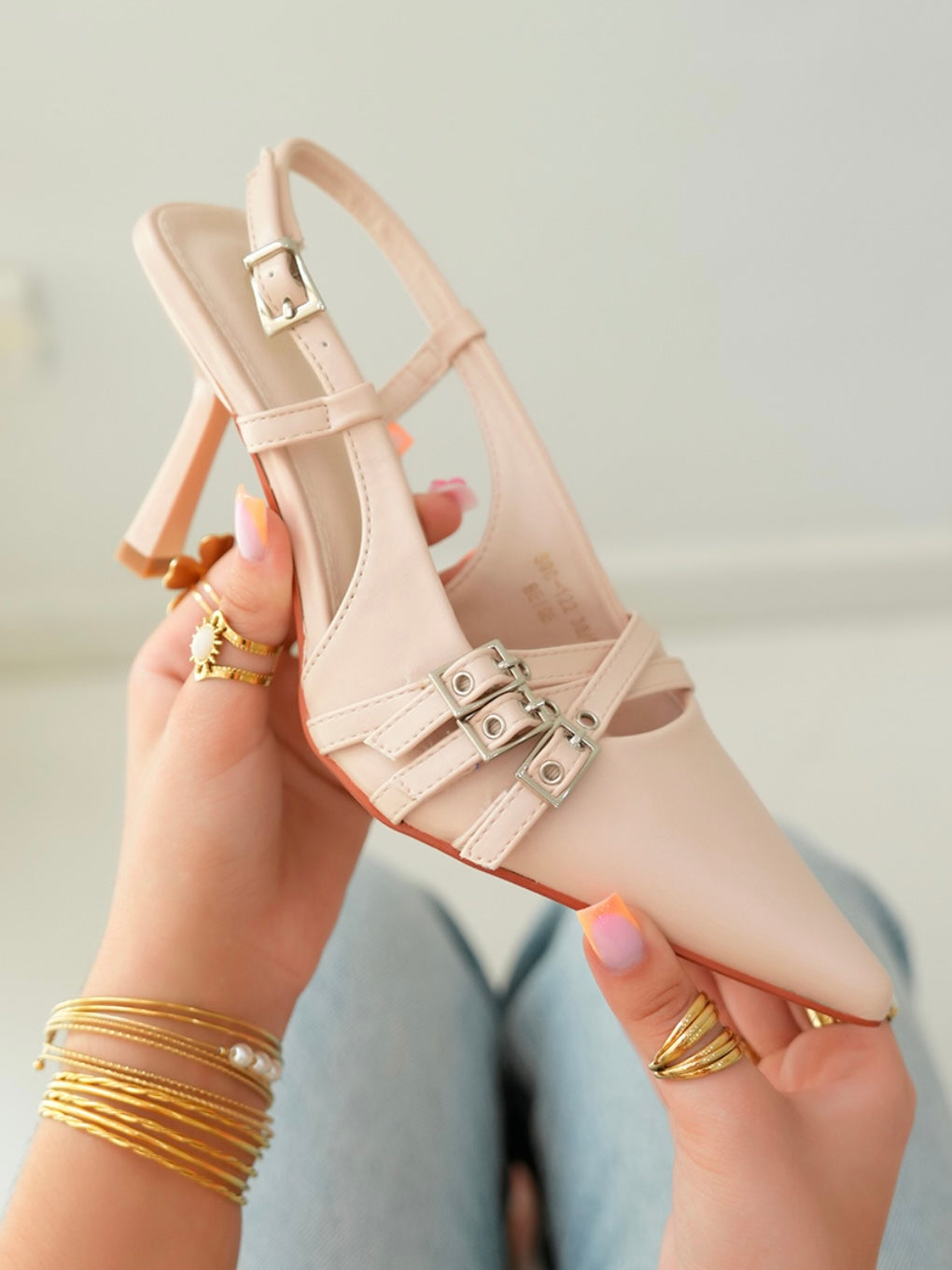 Tripple Beige Heels