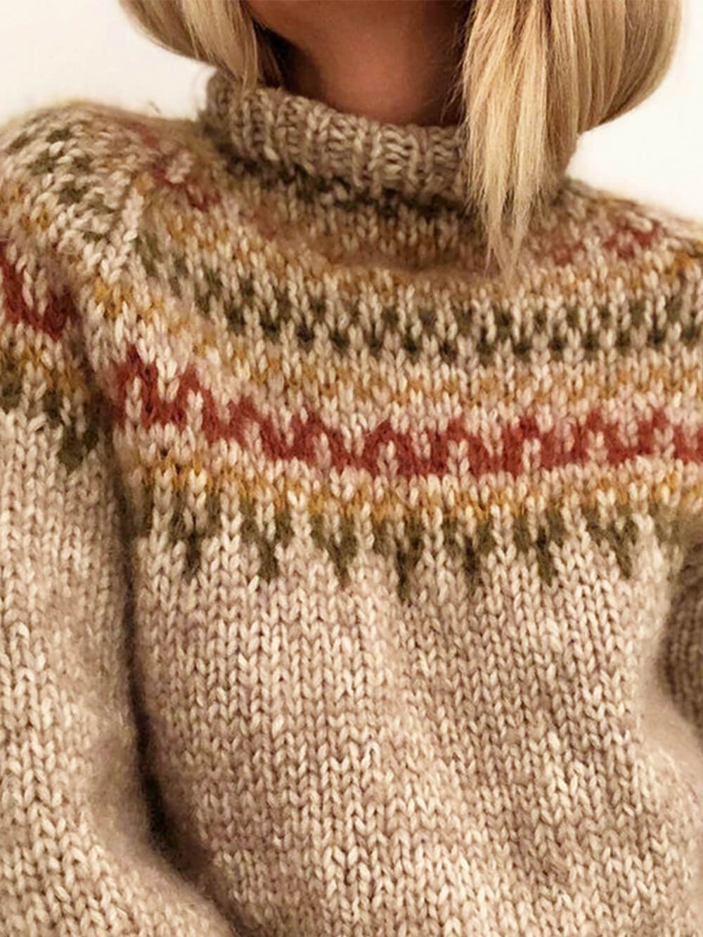 Cozy Turtleneck Knit Sweater