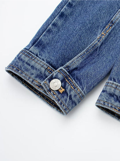 Relaxed Fit Straight-Leg Denim Jumpsuit