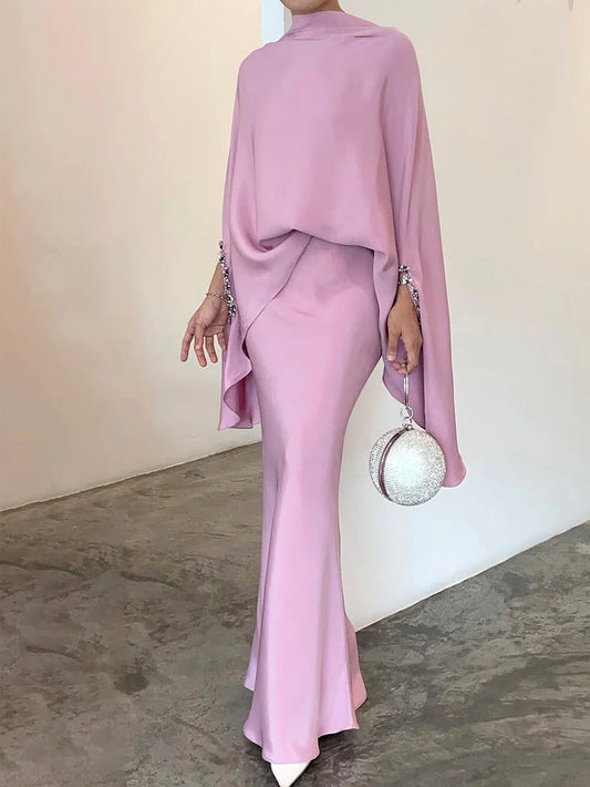Chic Solid Color Asymmetrical Suit
