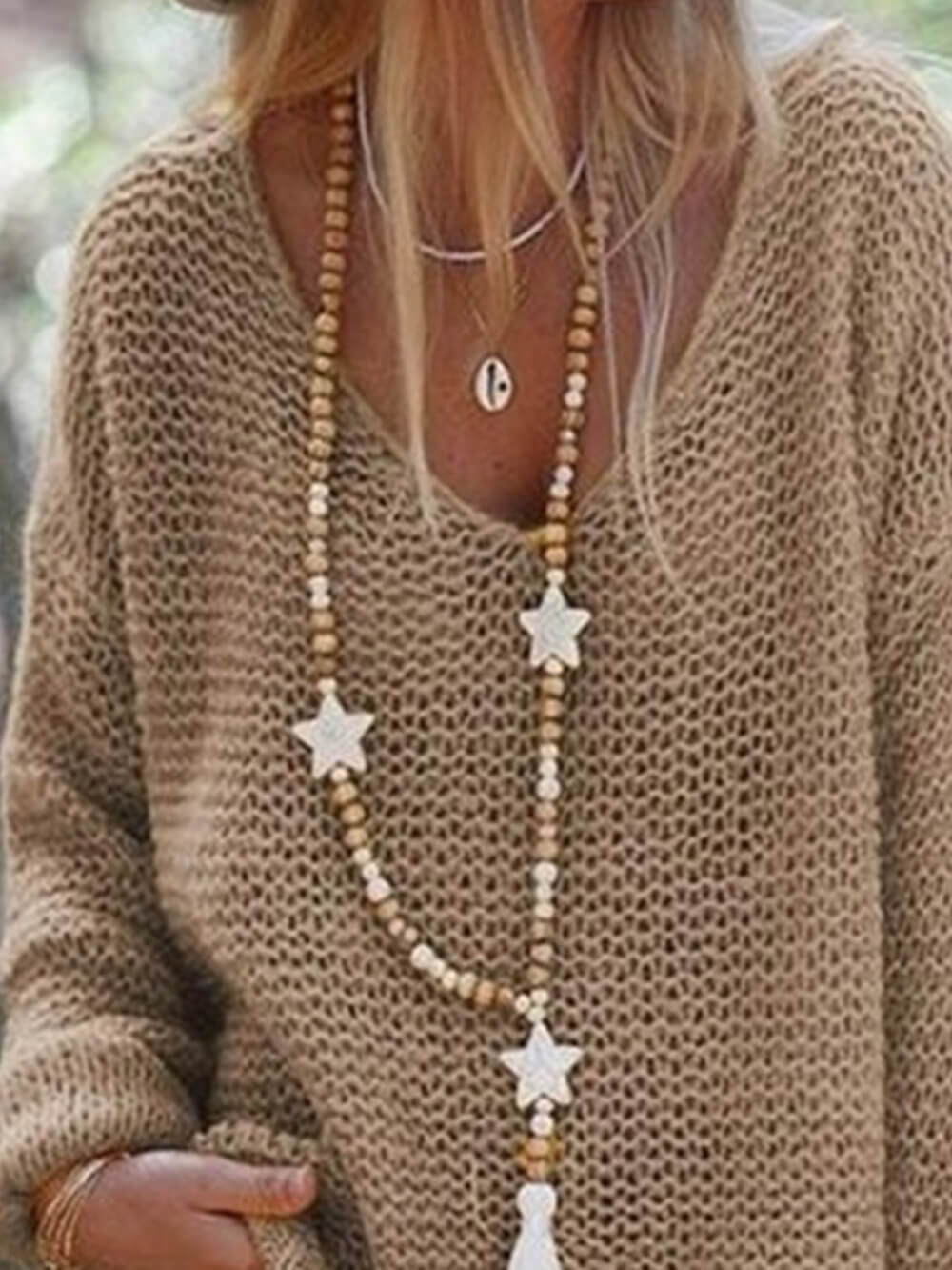 Long-Sleeve V-Neck Sweater