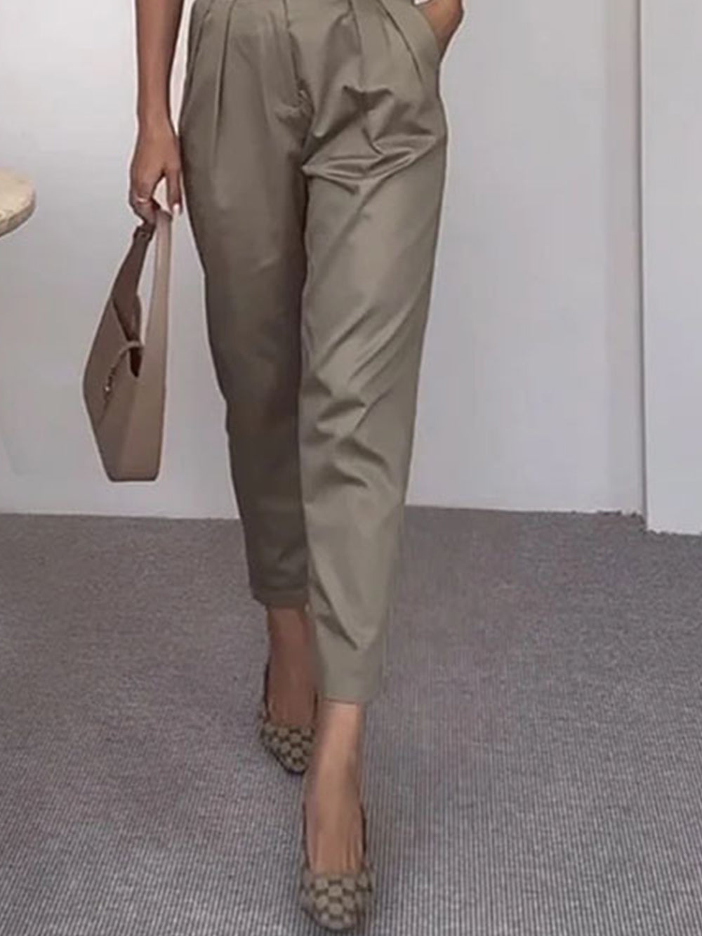Sage Long Pant Set with Side Pocket Belt