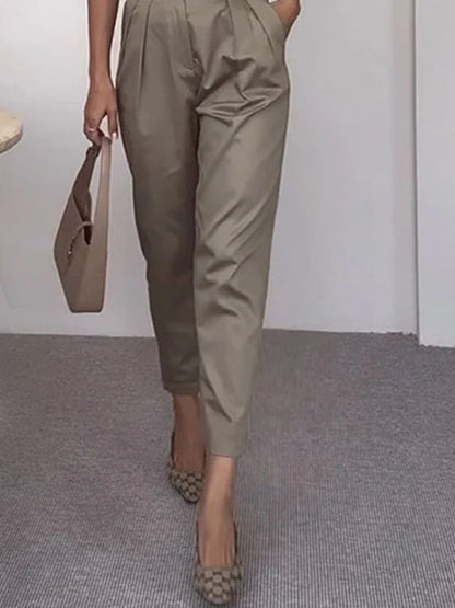 Sage Long Pant Set with Side Pocket Belt
