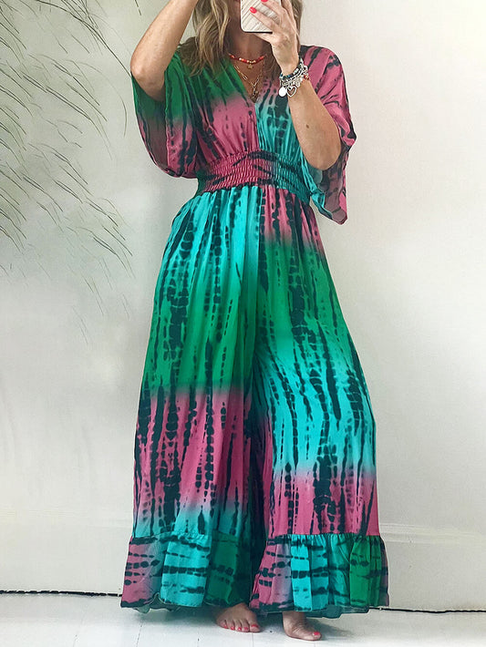 Rainbow Tie-Dye Jumpsuit