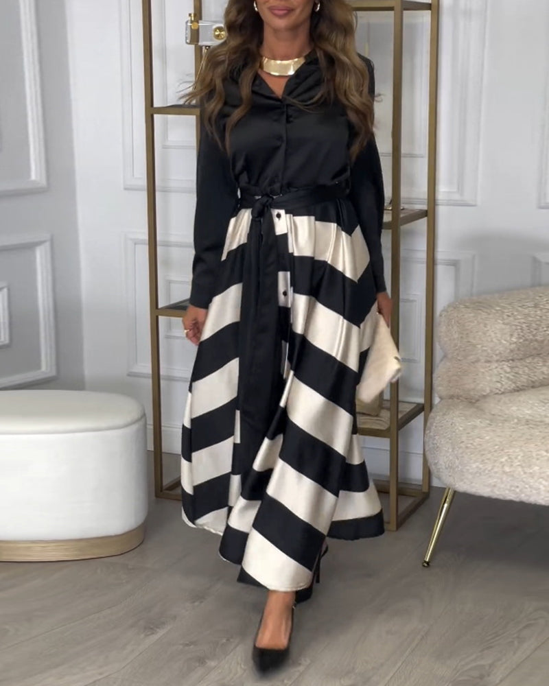 Amelia Striped Maxi Dress