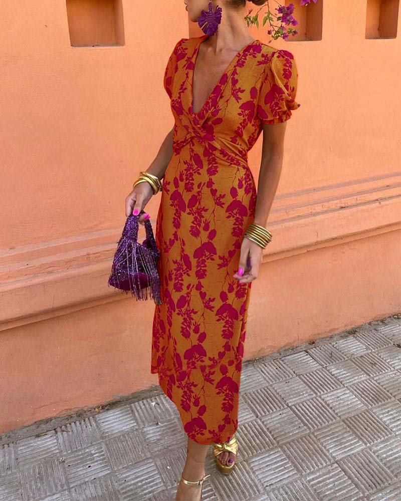 Erin Floral Wrap Dress