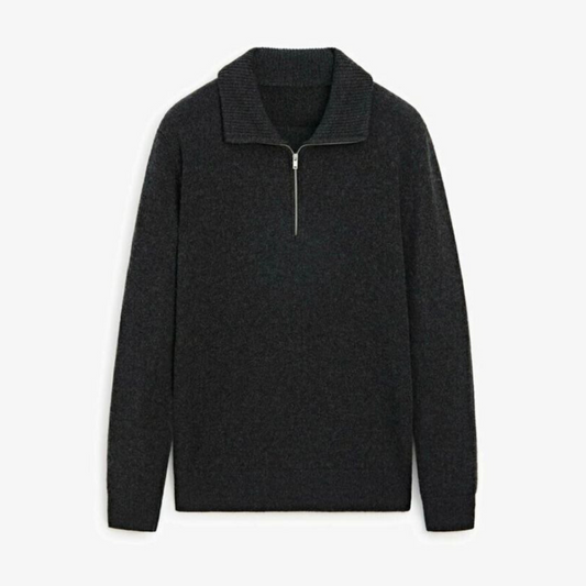 Mizona Classic Quarter-Zip Knit Sweater