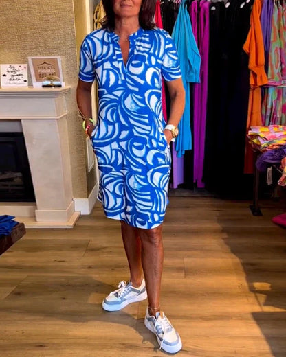 Ellie V-Neck Tunic Dress