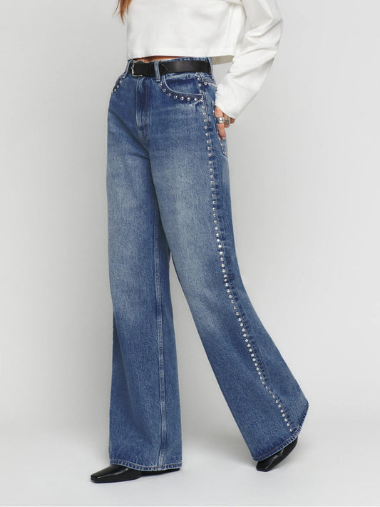 Cary High-Waisted Slouchy Wide-Leg Jeans
