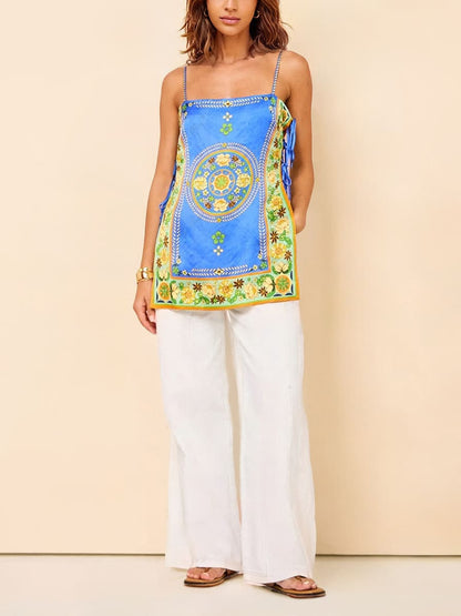 Decorative Mosaic Tile Pants Ensemble