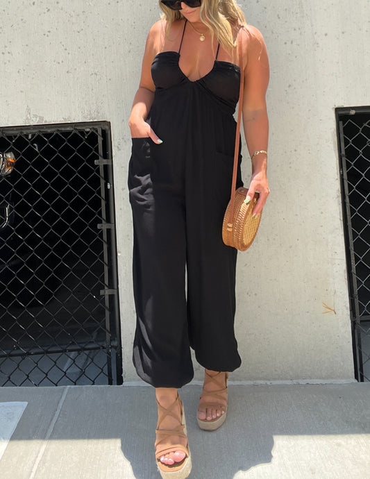 Black Hipster Jumpsuit
