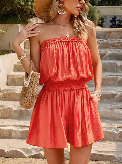 Pocketed Strapless Jumpsuit