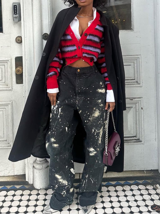Artistic Splash Denim Jeans