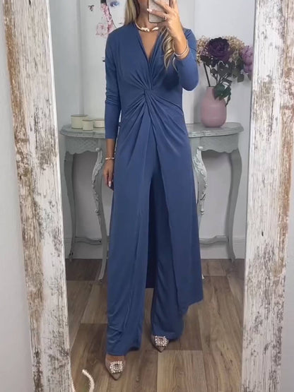Relaxed 2-Piece Set: Long Top and Coordinating Trousers