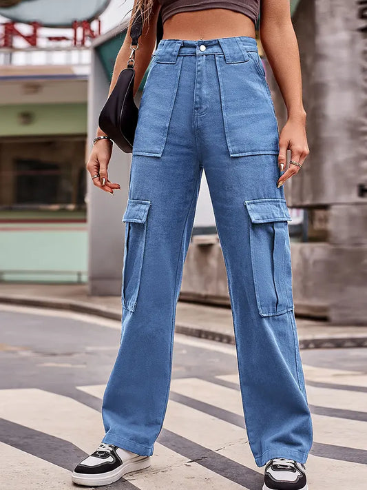 Multi-Pocket Versatile Jeans