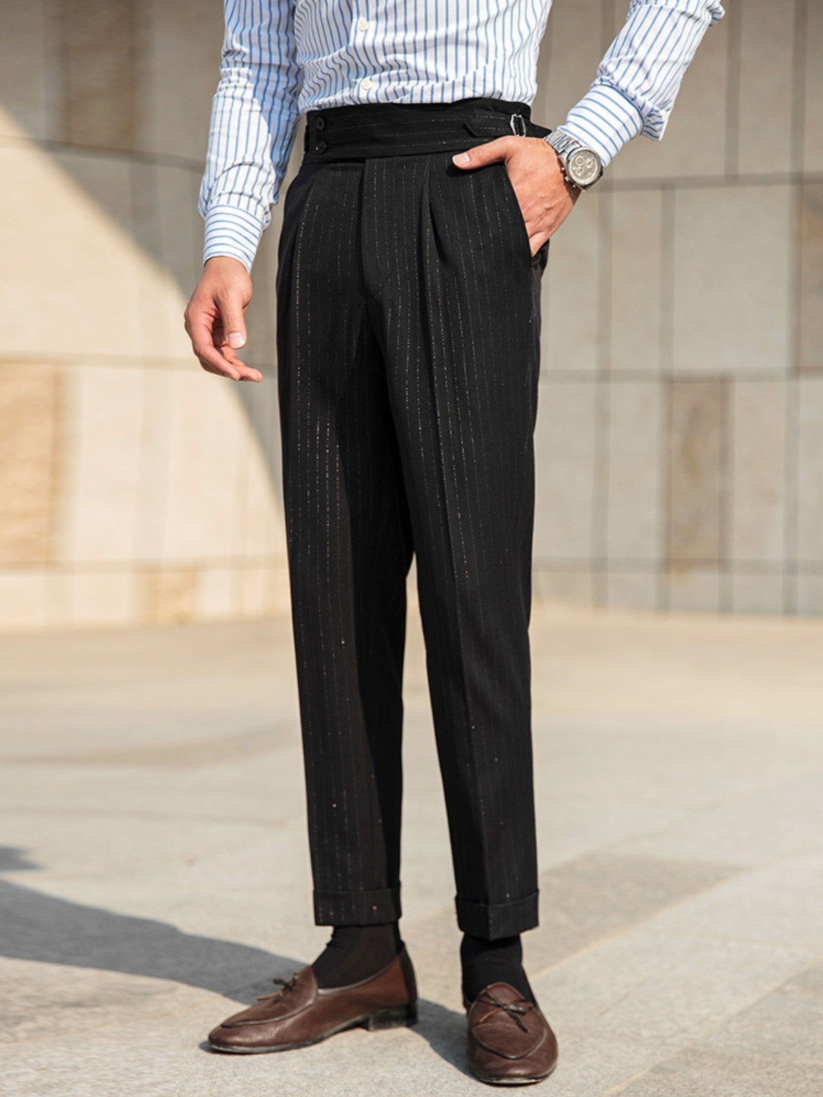 MV Italian Naples High-Waisted Trousers