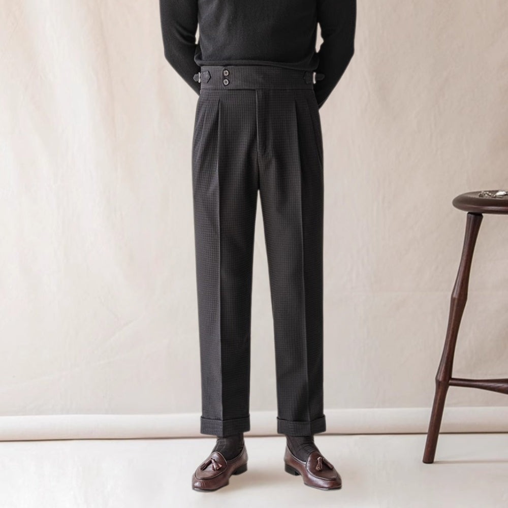 MV High Waist Waffle Straight Naples Pants