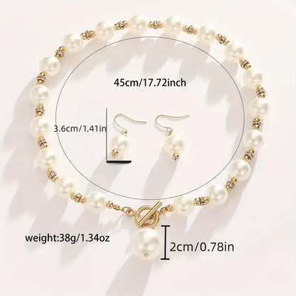 Isla Pearl Decor Necklace + Earrings