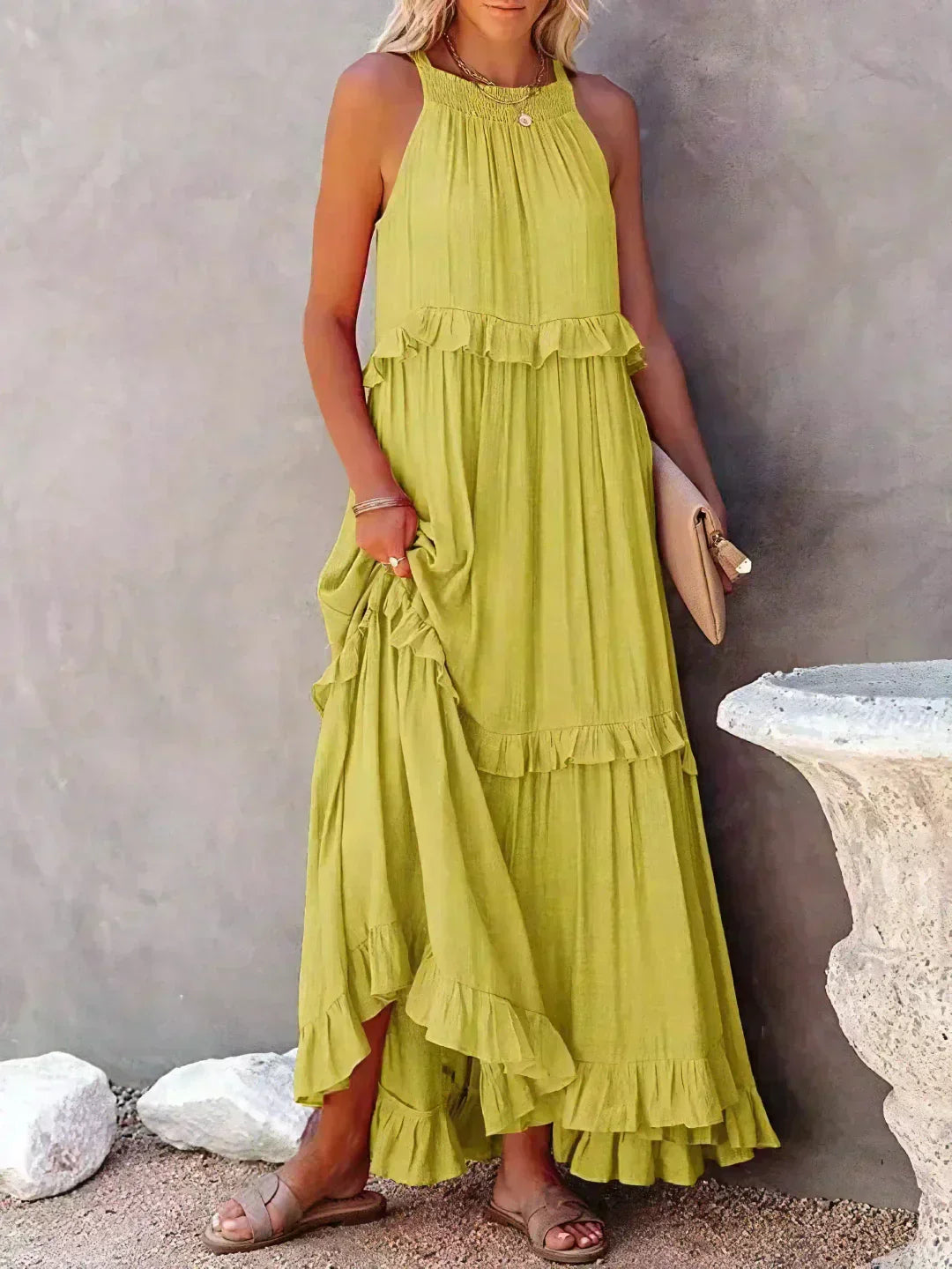 Amelia Halter Maxi Dress