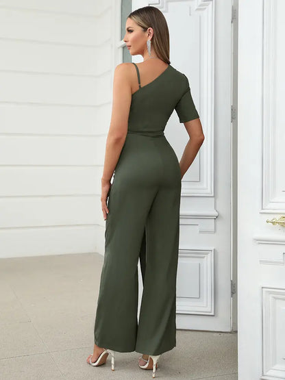 Chic Strapless Backless Wide-Leg Jumpsuit