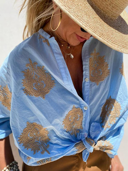 Greta Embroidered Top