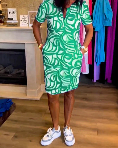 Ellie V-Neck Tunic Dress