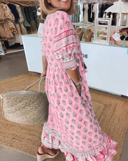 VERONA | BOHO V-NECK DRESS