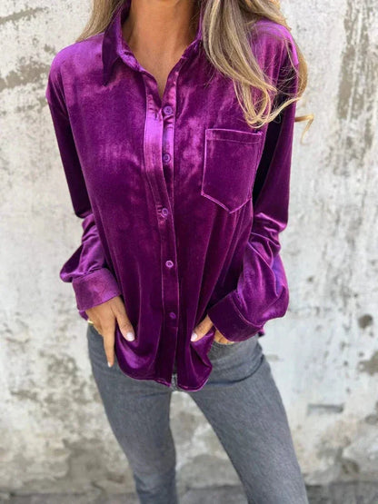 Marga | Velvet blouse