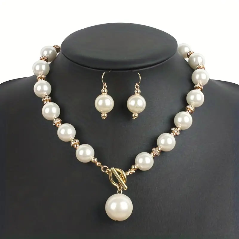 Isla Pearl Decor Necklace + Earrings