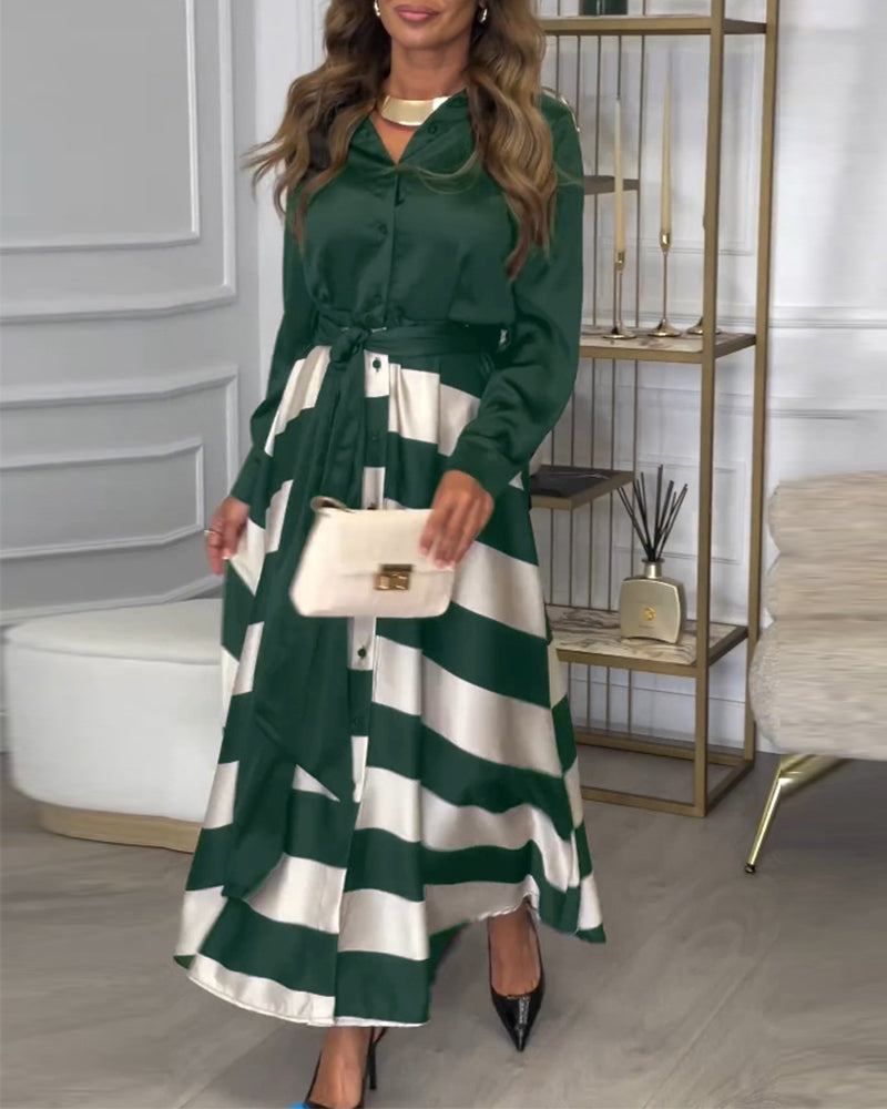 Amelia Striped Maxi Dress