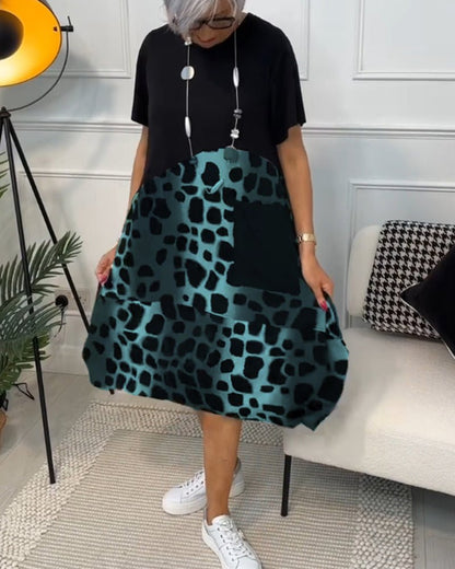 - Casandra Abstract Midi Dress