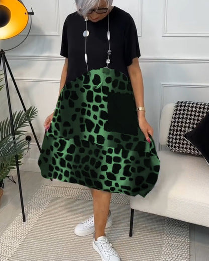 - Casandra Abstract Midi Dress