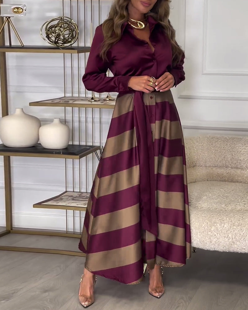 Amelia Striped Maxi Dress