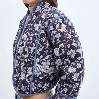Reversible Jacket with Ethnic Floral Design