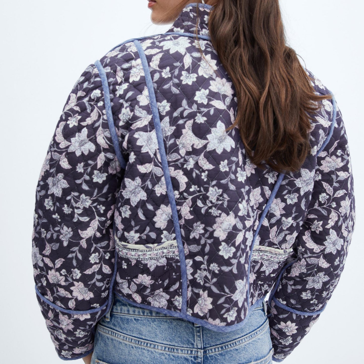 Reversible Jacket with Ethnic Floral Design