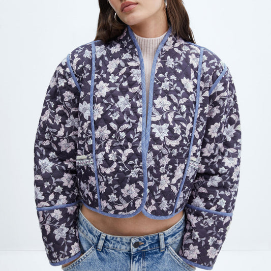 Reversible Jacket with Ethnic Floral Design