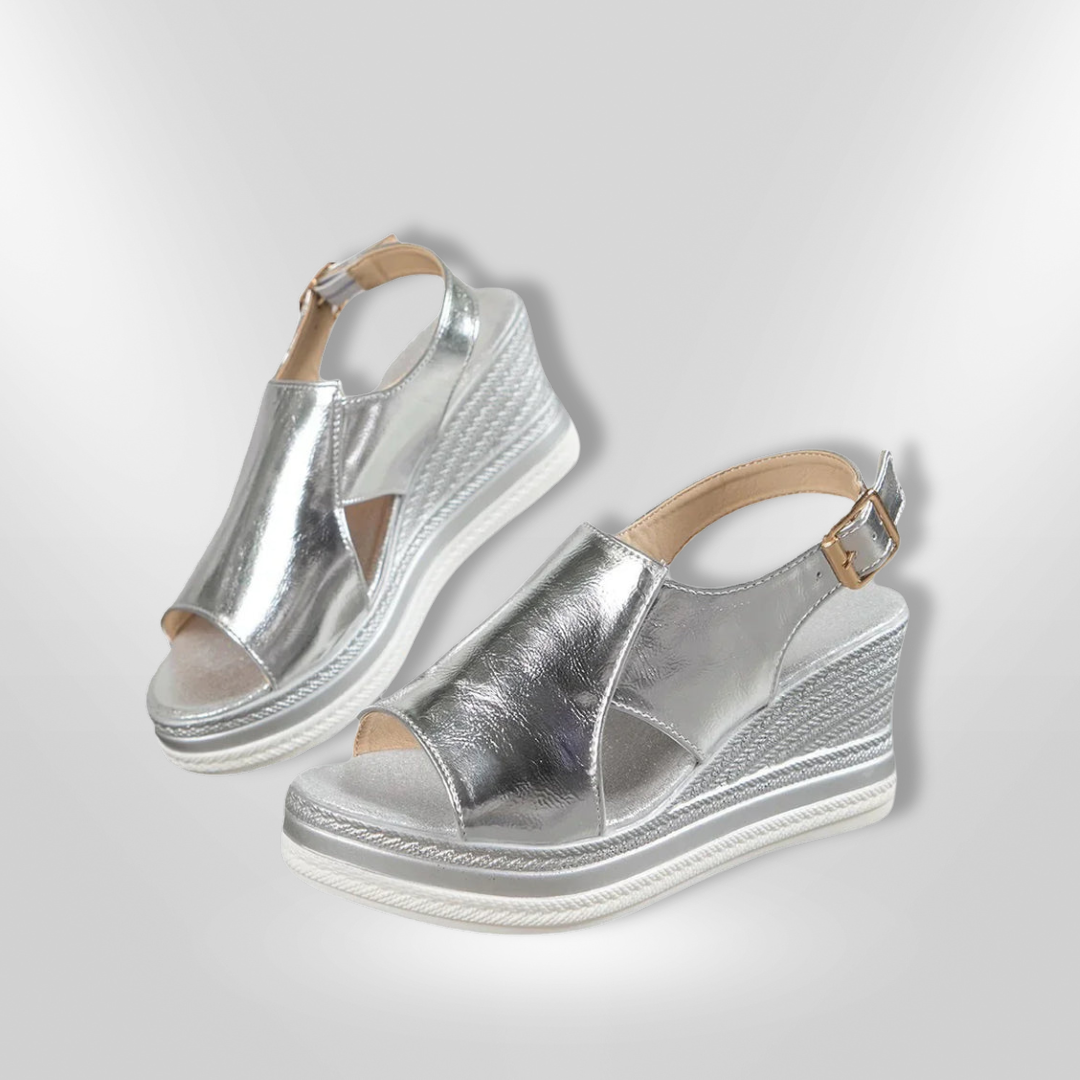 Georgina Stylish Chain Wedge Sandals