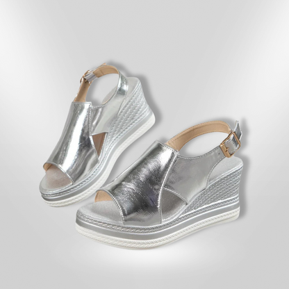 Georgina Stylish Chain Wedge Sandals